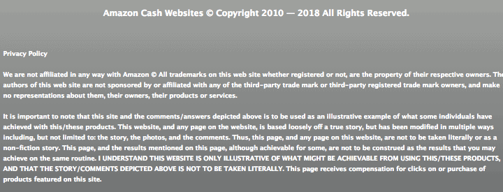 Money Sucking Websites Review disclaimer