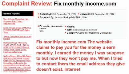 Fix Monthly Income review