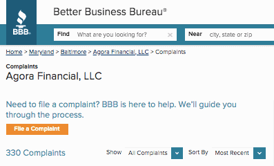 Agora Financial BBB Rating