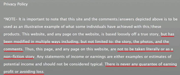 Cash Website Success Privacy Policy
