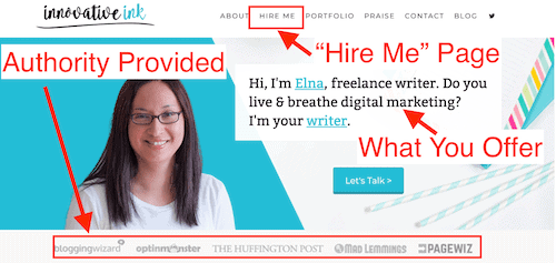 Freelance hire me page- Make $1,000 a month online