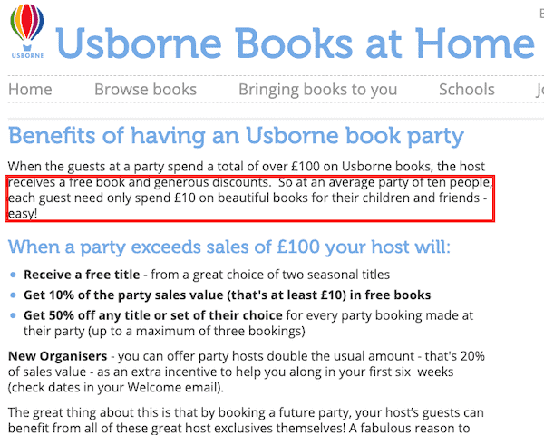 Usborne Books MLM income