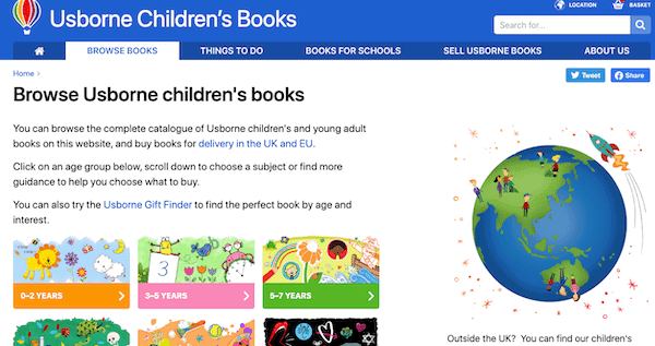 Usborne Books MLM website