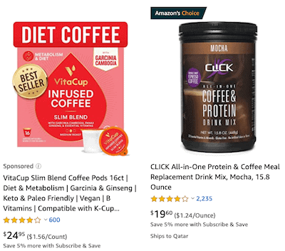 Diet coffee products-min