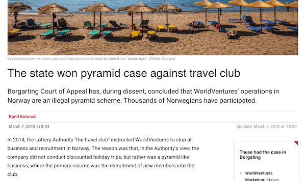 is WorldVentures a pyramid scheme?