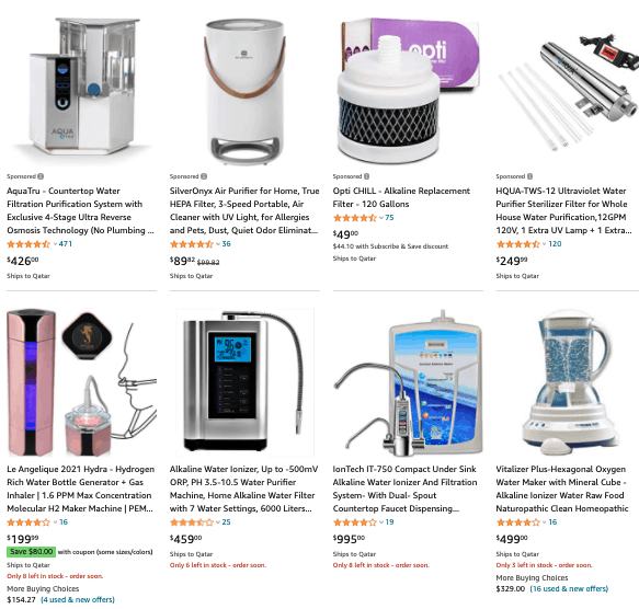 Amazon Water Ionizers