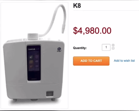 Enagic K8 Machine Pricing