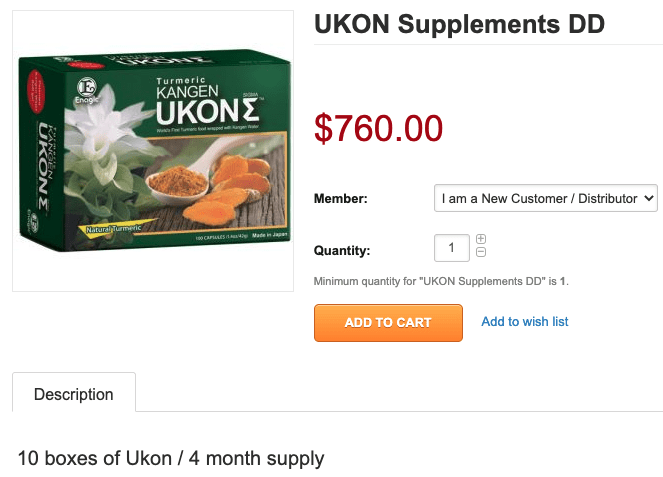 Turmeric Supplements in Enagic UKON